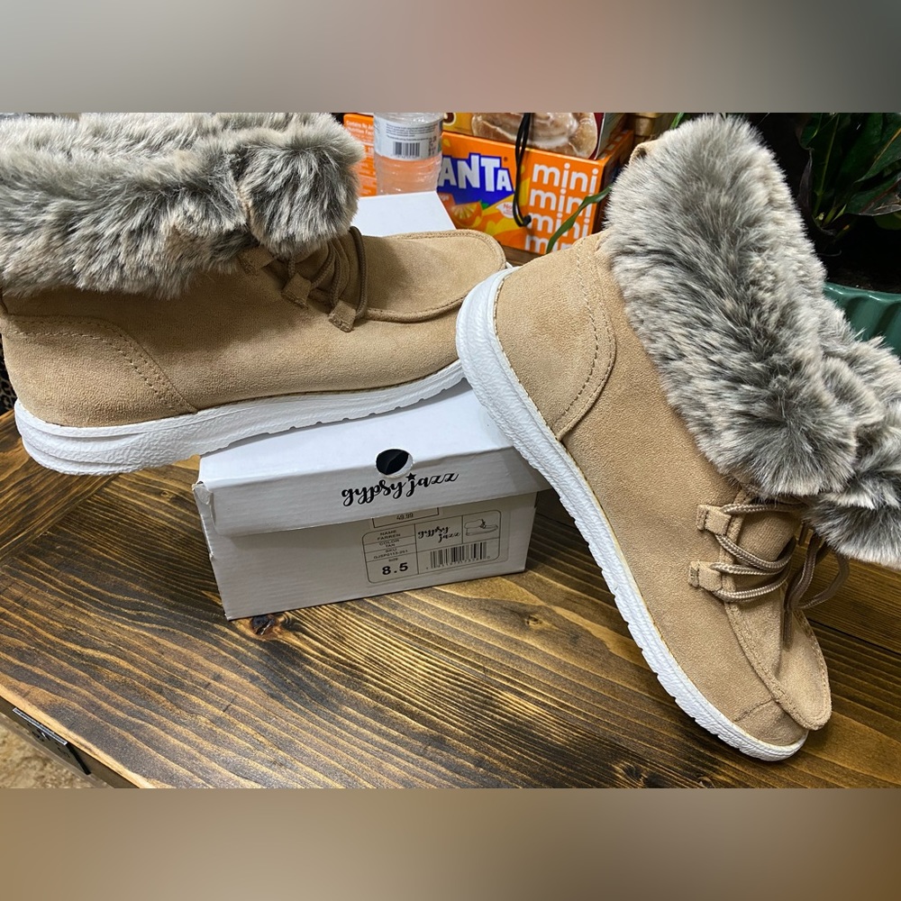 Brand New Gypsy Jazz Furry Shoes